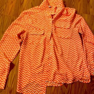Chevron, American Eagle, button down blouse